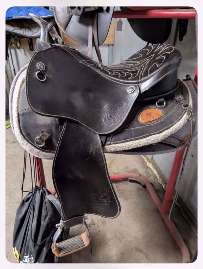 Picture of Ghost Treeless Saddle: Western, SOLD!